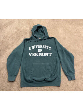 University Of Vermont Hoodie Sweatshirt Mens M Pro Weave Green Catamounts